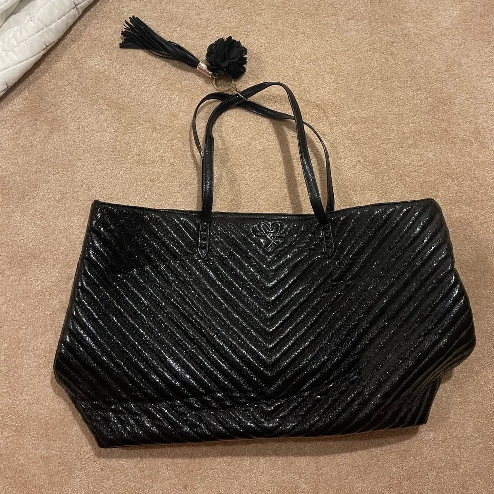Victoria’s Secret Black Sparkly Tote